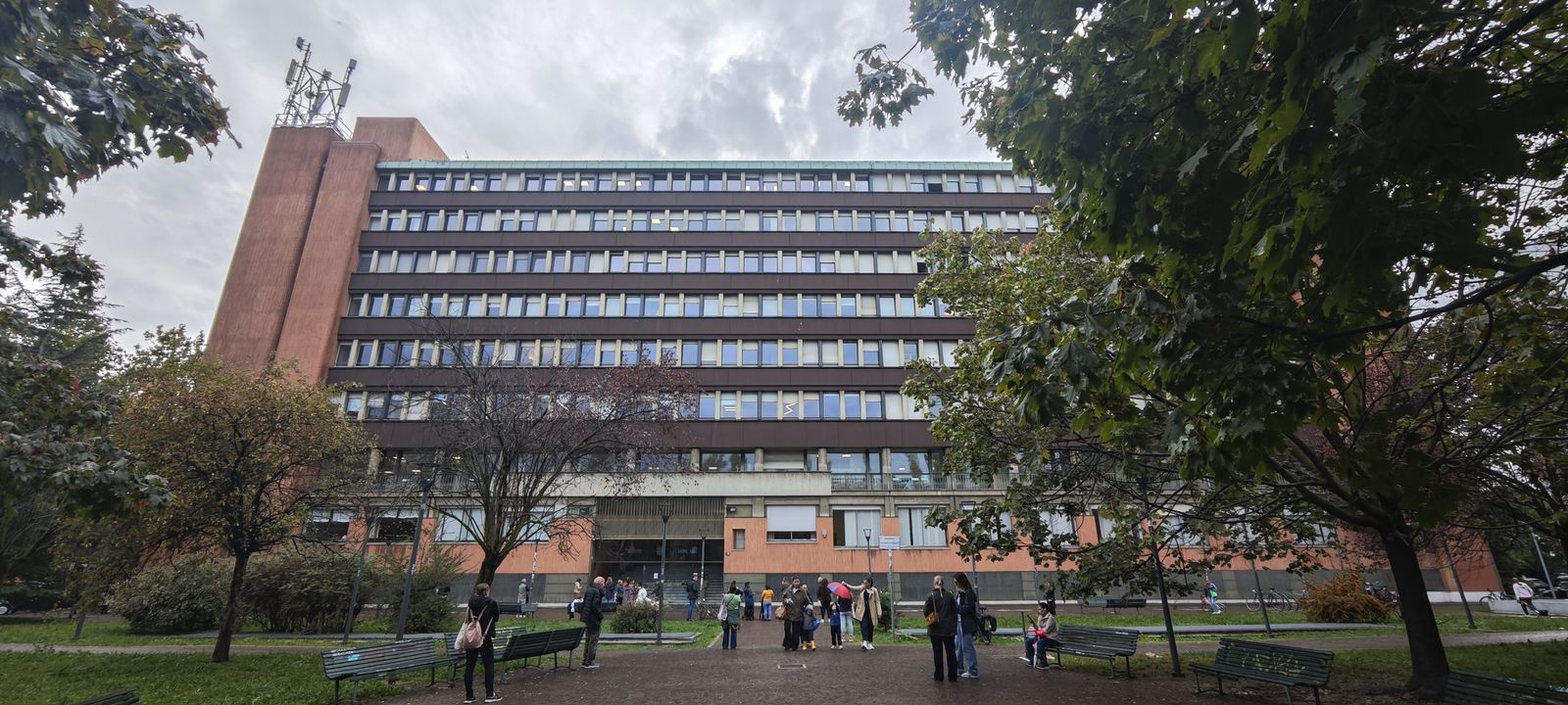 Istituto Leone XIII seen from the park, Via Leone XIII 12, Milan